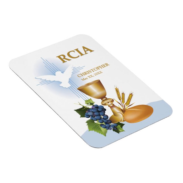 Magnet Flexible Personnaliser, RCIA Félicite le sacrement catholiq (Côté Droit)