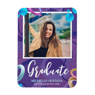 Magnet Flexible Personnalisez la faire-part de graduation violette
