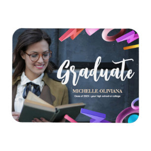 Magnet Flexible Personnalisez l'élégante faire-part de graduation