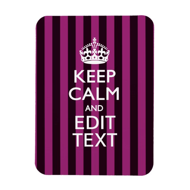 Magnet Flexible Personnalized KEEP CALM and Your Text on Pink (Vertical)