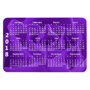 Magnet Flexible Pétales Roses violets 2018 Calendrier