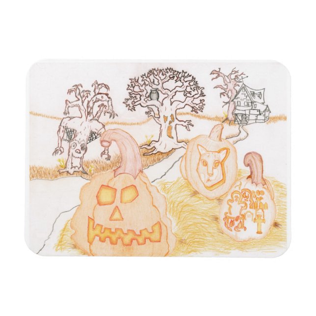 Magnet Flexible Petit aimant d'Halloween (Horizontal)