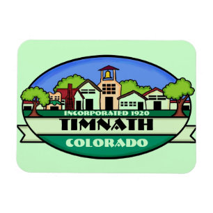 Magnet Flexible Petit aimant souvenir de ville de Timnath Colorado