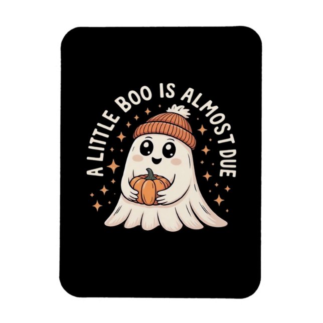Magnet Flexible Petit Bois Est Presque Dû Halloween Grossesse Reve (Vertical)