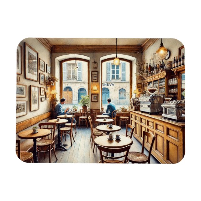 Magnet Flexible Petit café à Genève Suisse (Horizontal)