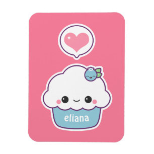 Magnet Flexible Petit gâteau mignon de myrtille
