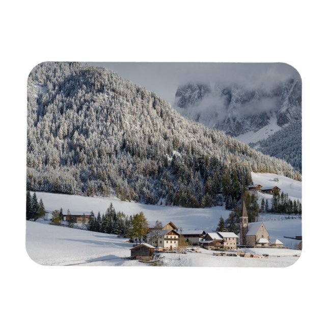 Magnet Flexible Petit village alpin dans l'aimant rectangle de nei (Horizontal)