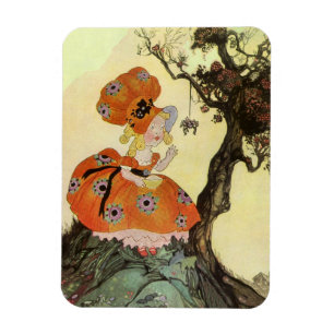 Magnet Flexible Petite Muffet & Araignée, Mère l'Oie Vintage