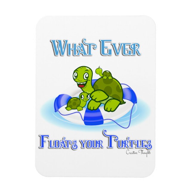 Magnet Flexible Peu importe ce qui flotte vos tortues 3 (Vertical)