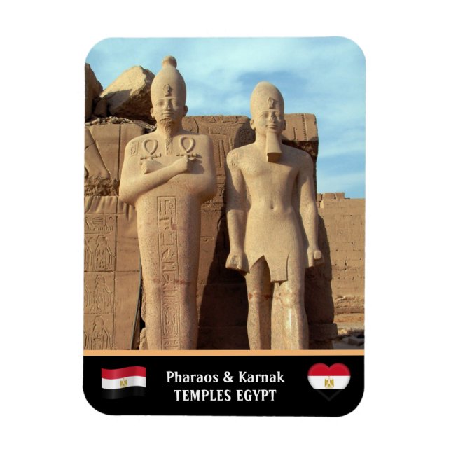 Magnet Flexible Pharaons, temple de Karnak /Egypte ancienne (Vertical)