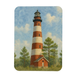 Magnet Flexible Phare d'Assateague Aquarelle
