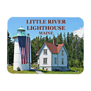 Magnet Flexible Phare de Little River, Aimant photo Cutler Maine