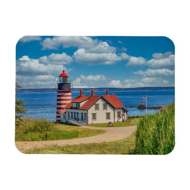 Magnet Flexible Phare de West Quoddy Head, Lubec, Maine (Horizontal)