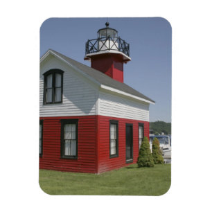 Magnet Flexible Phare déplacé sur le rivage à Douglas près de 2