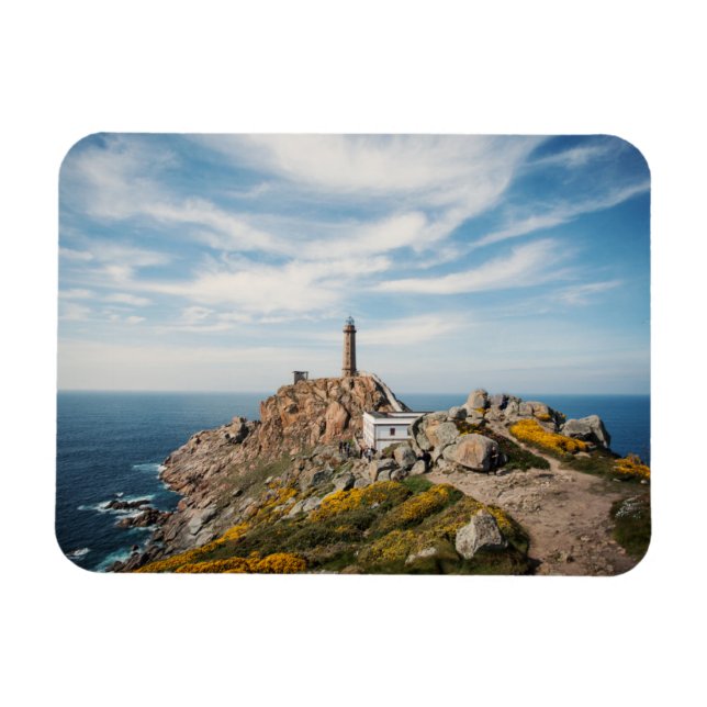 Magnet Flexible Phare et musée | Cabo Vilan Galicia Espagne (Horizontal)