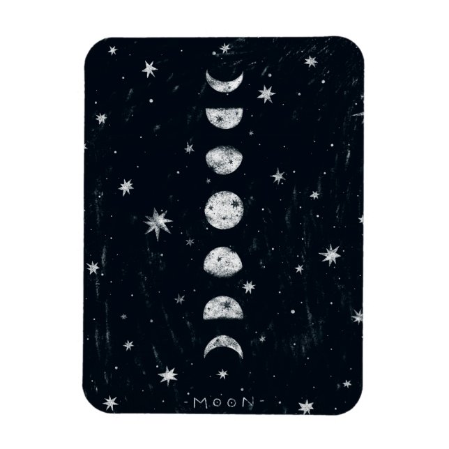 Magnet Flexible Phases de la lune Aimant photo flexible (Vertical)