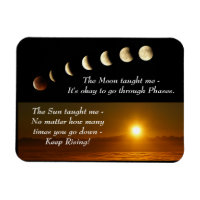 Phases de la lune Sun lève une citation inspirante