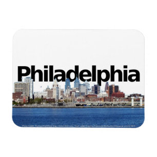 Magnet Flexible Philadelphie PA Skyline avec Philadelphie dans le 