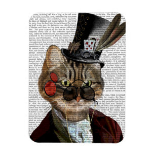 Magnet Flexible Phileas Feline Steampunk Cat & Top Hat 2
