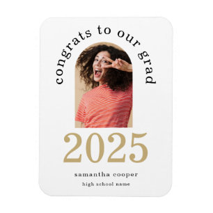 Magnet Flexible Photo Arc moderne 2024 Faire-part blanc