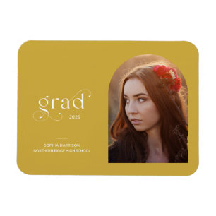 Magnet Flexible Photo Arché Terme Jaune Faire-part de graduation