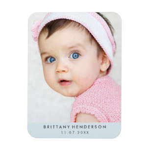 Magnet Flexible Photo bébé moderne Pastel Blue