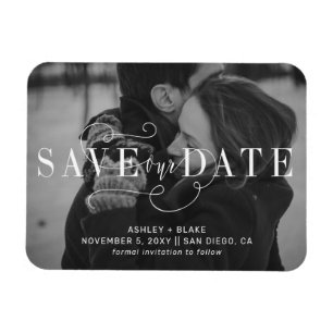 Magnet Flexible Photo calligraphie manuscrite Enregistrer la date