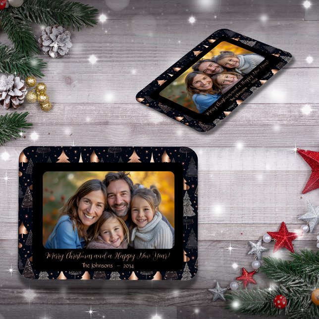 Magnet Flexible Photo classique Gold et Black Christmas Tree (Créateur téléchargé)
