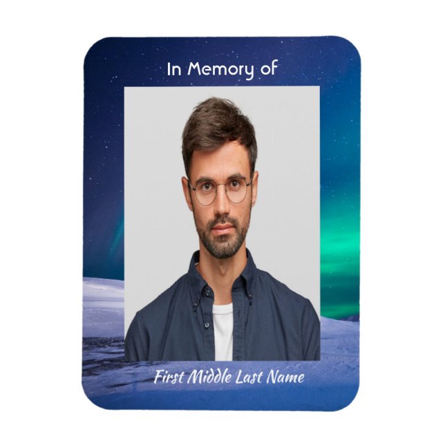 Magnet Flexible Photo commémorative aurora Borealis (Vertical)