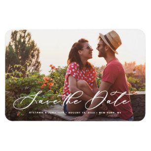 Magnet Flexible Photo de calligraphie blanc Whimsical Enregistrer