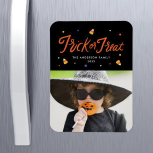 Magnet Flexible Photo de Candy Corn Trick or Treat pour Halloween