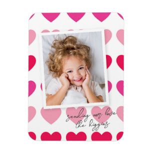 Magnet Flexible Photo de cœurs roses vifs pour la Saint-Valentin C