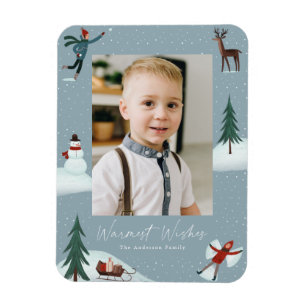 Magnet Flexible Photo de Falling Snow Whimsical Holiday