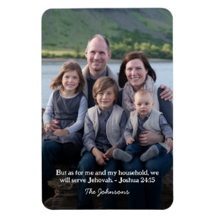 Magnet Flexible Photo de famille personnalisée Joshua 24:15