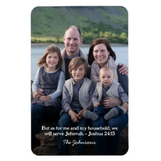 Magnet Flexible Photo de famille personnalisée Joshua 24:15
