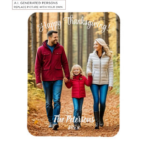 Magnet Flexible Photo de famille spéciale 1 Joyeux Thanksgiving
