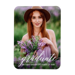 Magnet Flexible Photo de graduation en calligraphie moderne