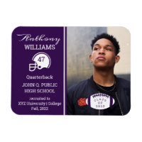 Photo de joueur de football violet | Diplômé blanc