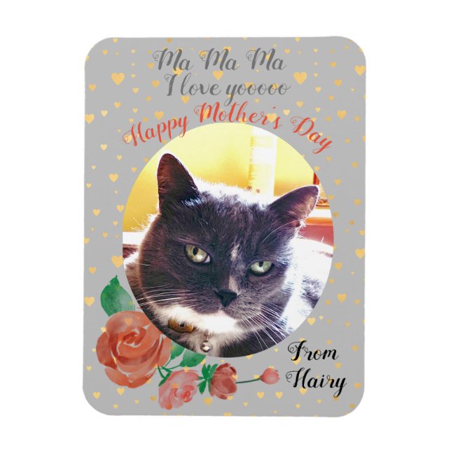 Magnet Flexible Photo de la Fête des mères de chats (Vertical)