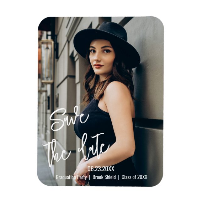 Magnet Flexible Photo de la partie Graduation de script personnali (Vertical)