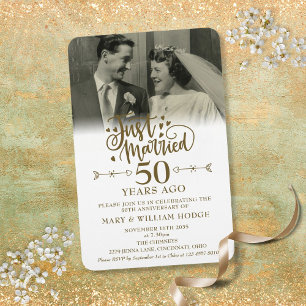 Magnet Flexible Photo de mariage avec 50 ans d'anniversaire de mar