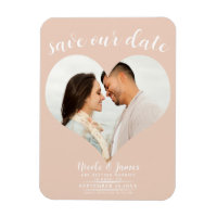 Photo de mariage coeur pêche Enregistrez la date