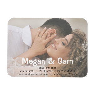 Magnet Flexible Photo de mariage en gros plan pour carte Save the 