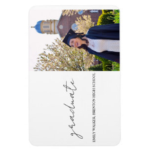 Magnet Flexible photo de remise de diplôme cardelegant script grad