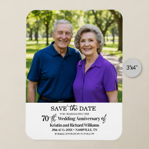 Magnet Flexible Photo de sauvegarde de la date du 70e anniversaire