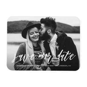 Magnet Flexible Photo de script lettres main blanche Enregistrer l