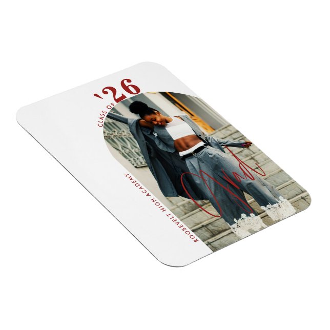 Magnet Flexible Photo de script moderne 2024 Graduation minimalist (Côté Droit)
