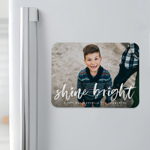 Magnet Flexible Photo de vacances moderne avec écriture Shine Brig
