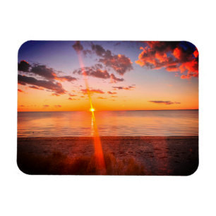 Magnet Flexible Photo du coucher de soleil sur la plage de Cape Co
