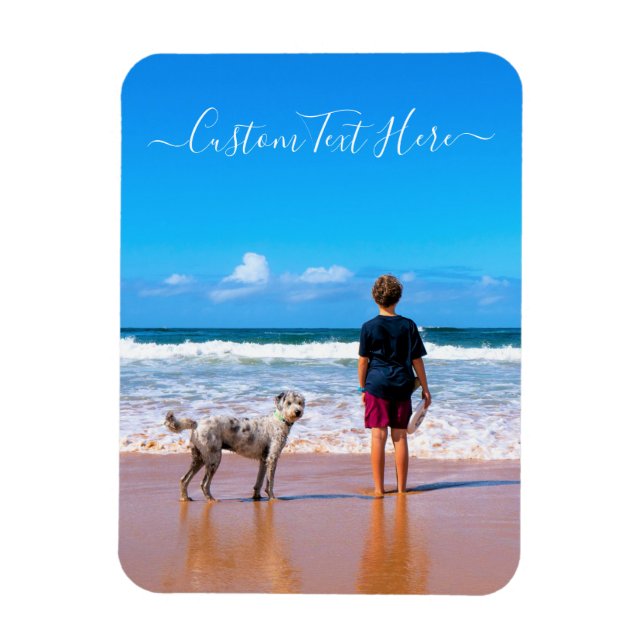 Magnet Flexible Photo et texte personnalisés - Votre propre design (Vertical)